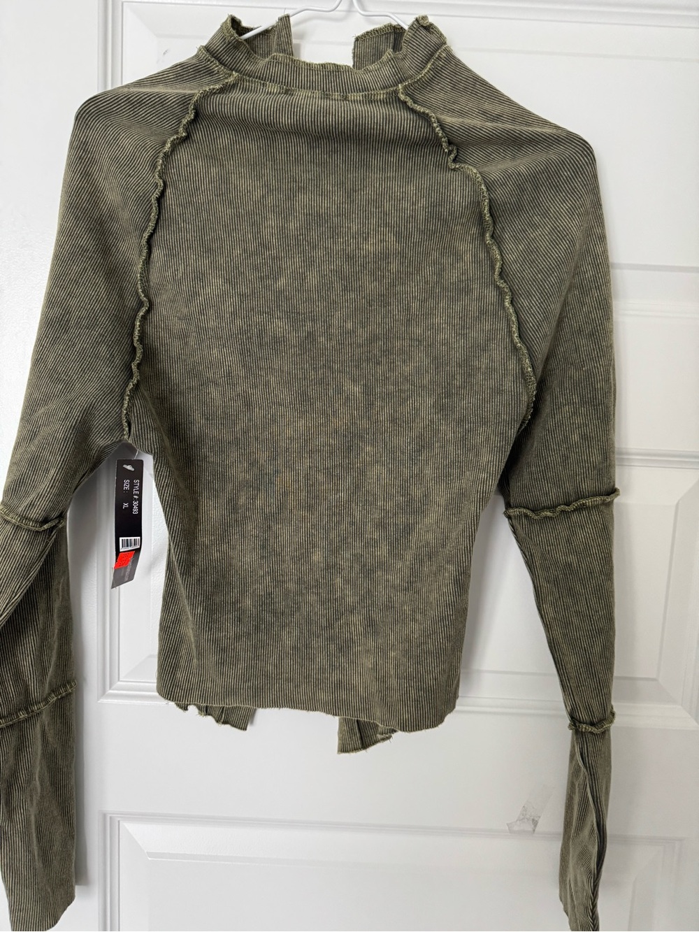 Love Olive Ribbed Zip Jacket - Picture 4 of 7